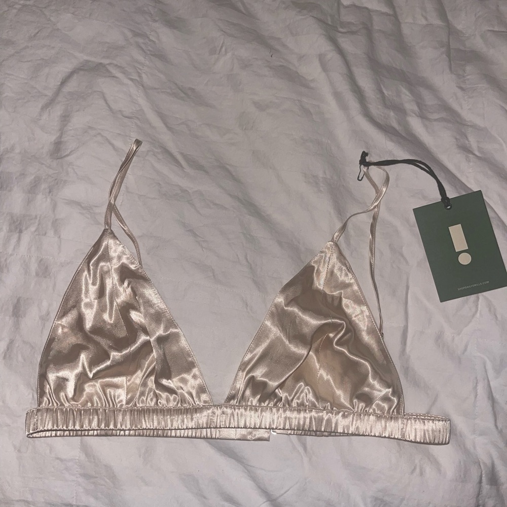 NWT DAILY DRILLS SILK BRALETTE
